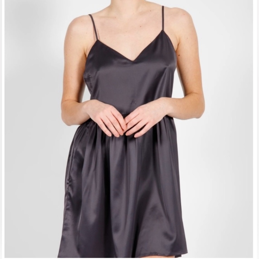 NWT Brunette the label Satin Baby Doll Dress s/m - Picture 2 of 7